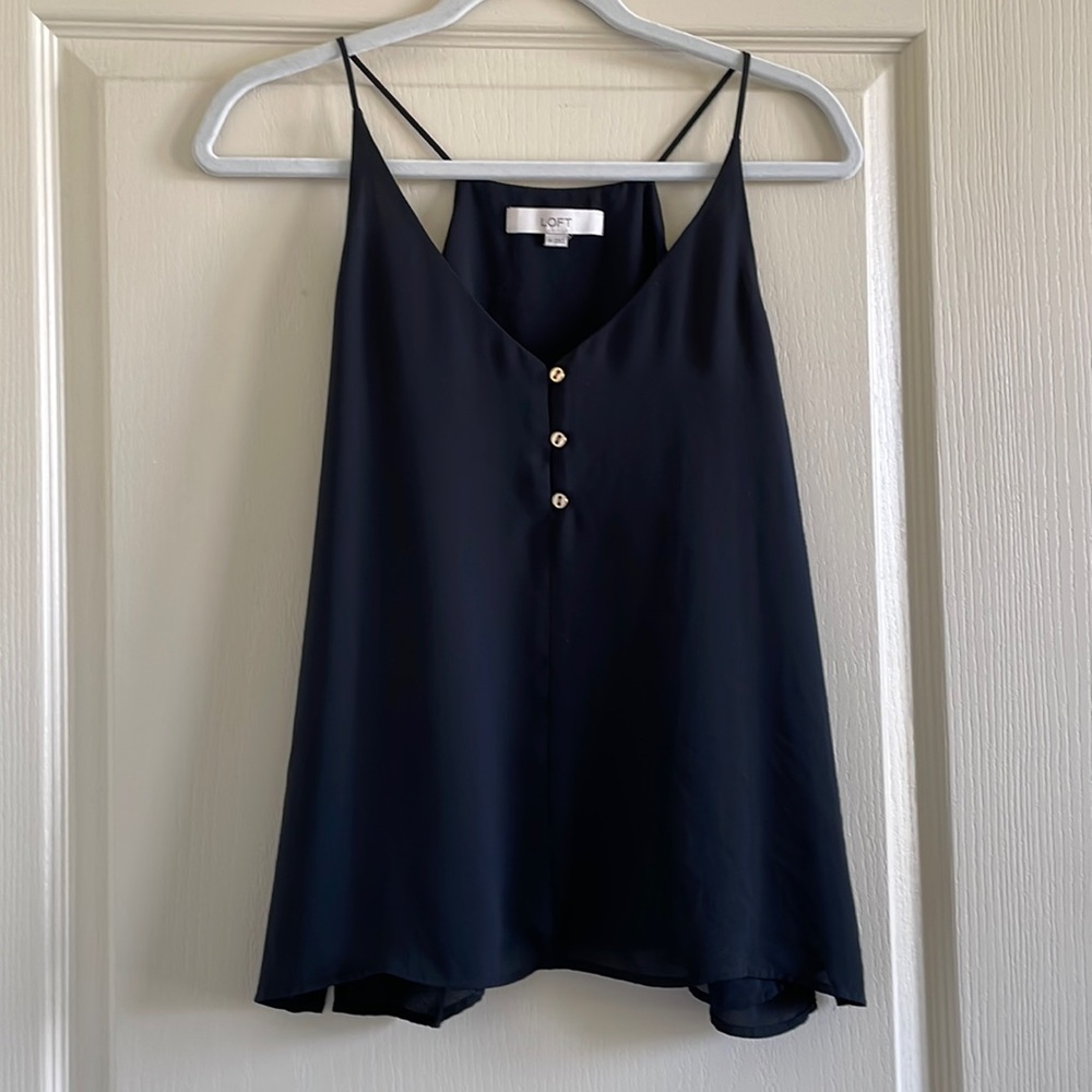 LOFT Sleeveless Black Top